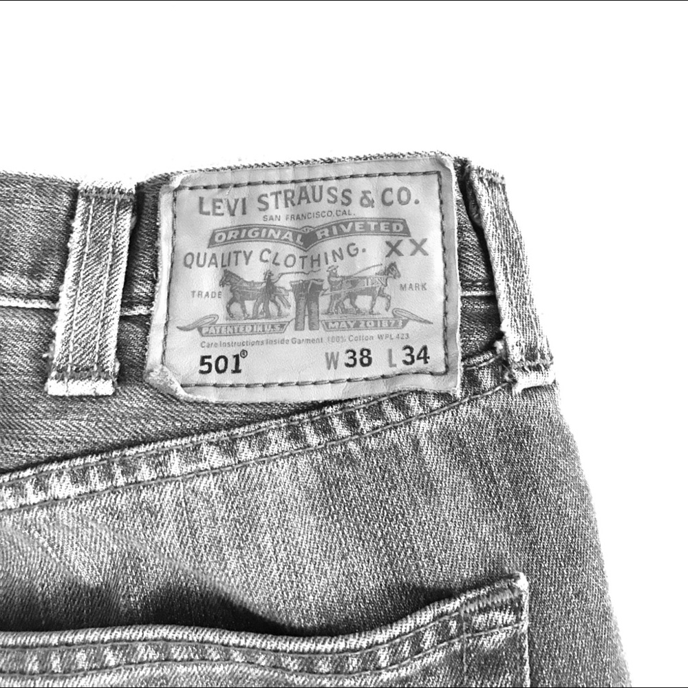 Men’s washed black 501  jeans